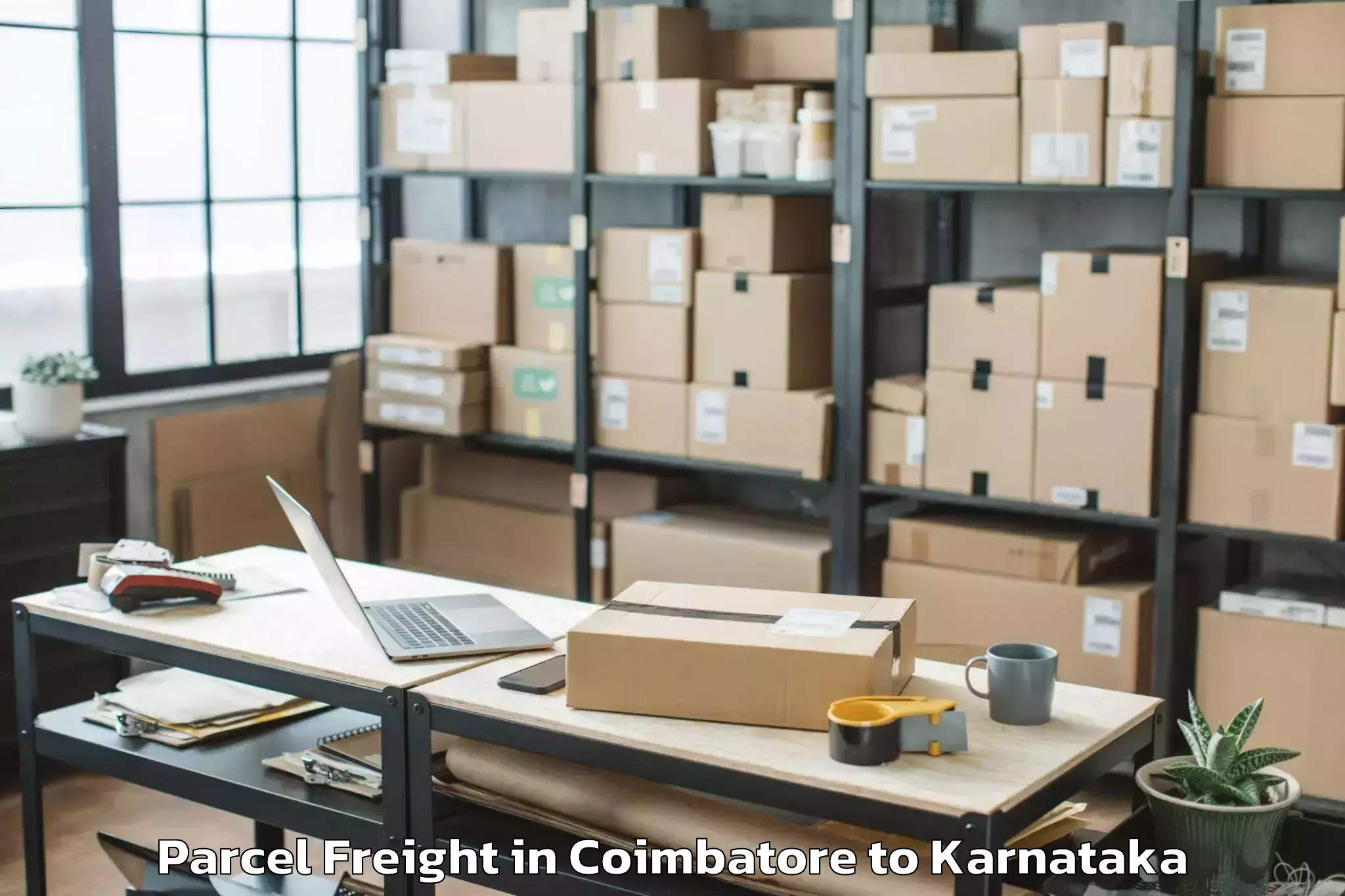 Book Coimbatore to Manvi Parcel Freight